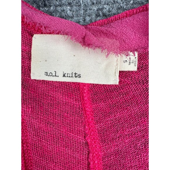 Anthropologie Pink White Ombre Knit Tank Top Linen Blend Y2K Fairy Grunge Small - Picture 3 of 10
